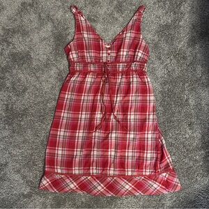 plaid mini dress